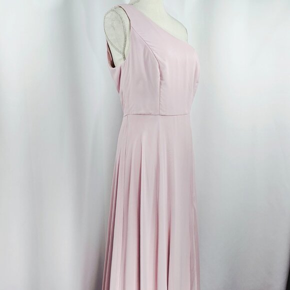 Thread Women's Pink One Shoulder Circle Skirt Chiffon Maxi Dress Size 10R NWT - Picture 6 of 16
